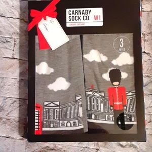 CARNABY SOCK CO SET OF 3 PAIR SOCKS